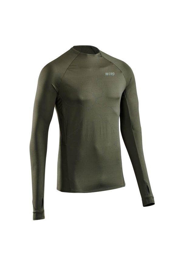 Koszulka sportowa z długim rękawem CEP Reflective męska. Kolor: zielony. Długość rękawa: długi rękaw. Długość: długie. Sport: turystyka piesza