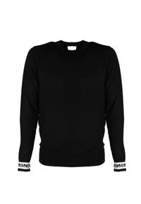 John Richmond Sweter | UMA24099MA | Mężczyzna | Czarny. Okazja: na co dzień. Kolor: czarny. Materiał: wiskoza, poliester. Wzór: aplikacja. Styl: elegancki, casual