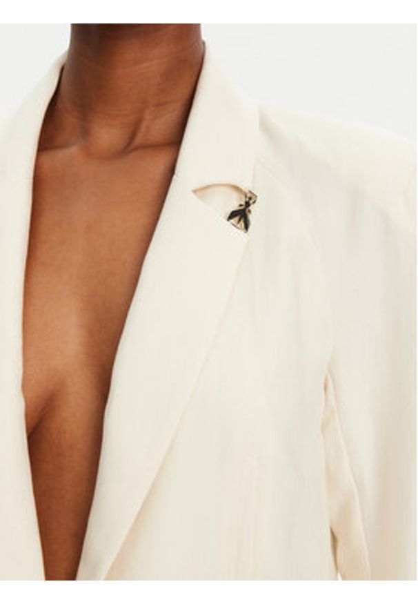 Patrizia Pepe Marynarka 2S1524 A052 B823 Écru Regular Fit. Materiał: wiskoza