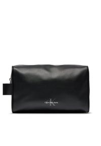 Calvin Klein Jeans Kosmetyczka Monogram Soft Washbag K50K512438 Czarny. Kolor: czarny. Materiał: skóra #1