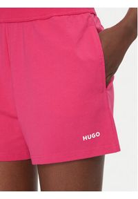 Hugo - HUGO Szorty sportowe 50490596 Różowy Regular Fit. Kolor: różowy. Materiał: bawełna