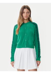 Adidas - adidas Kardigan Fluffy JW5177 Zielony Regular Fit. Kolor: zielony. Materiał: syntetyk #1