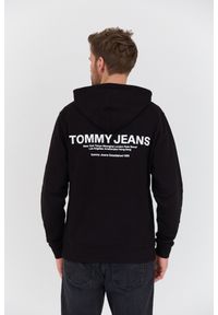 Tommy Jeans - TOMMY JEANS Czarna męska bluza z kapturem, Rozmiar S. Typ kołnierza: kaptur. Kolor: czarny #3