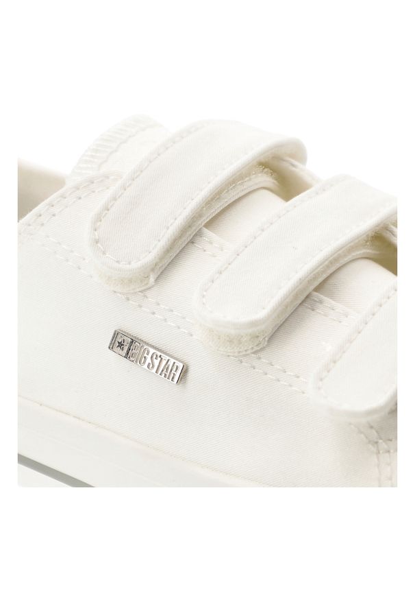 Big-Star - Trampki dziecięce Big Star, cholewka z materiału tekstylnego zapięcie na rzepy zaokrąglony gumowy nosek, białe, TT374169. Zapięcie: rzepy. Kolor: biały. Materiał: materiał, guma. Szerokość cholewki: normalna