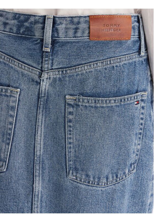 TOMMY HILFIGER - Tommy Hilfiger Spódnica jeansowa WW0WW46503 Niebieski Regular Fit. Kolor: niebieski. Materiał: lyocell