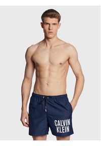Calvin Klein Swimwear Szorty kąpielowe KM0KM00794 Granatowy Regular Fit. Kolor: niebieski. Materiał: syntetyk
