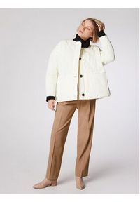 Simple Kurtka przejściowa KUD008 Biały Relaxed Fit. Kolor: biały. Materiał: bawełna #3