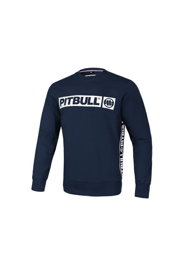 PITBULL - Bluza męska Pitbull French Terry Albion. Kolor: niebieski