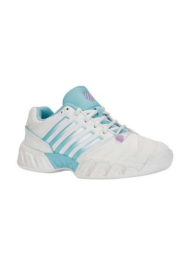 Buty do tenisa damskie K-Swiss Bigshot Light 4 Indoor. Kolor: biały. Materiał: materiał, syntetyk. Szerokość cholewki: normalna. Sport: tenis
