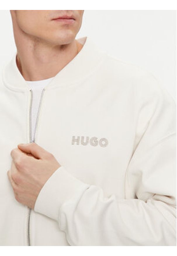 Hugo Bluza 50509978 Biały Oversize. Kolor: biały. Materiał: bawełna