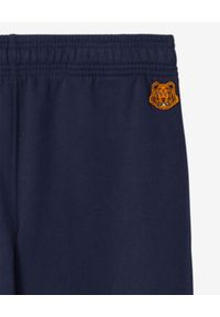 Kenzo - KENZO - Granatowe spodnie jogger Tiger Crest. Kolor: niebieski. Materiał: dresówka, bawełna. Wzór: aplikacja #5