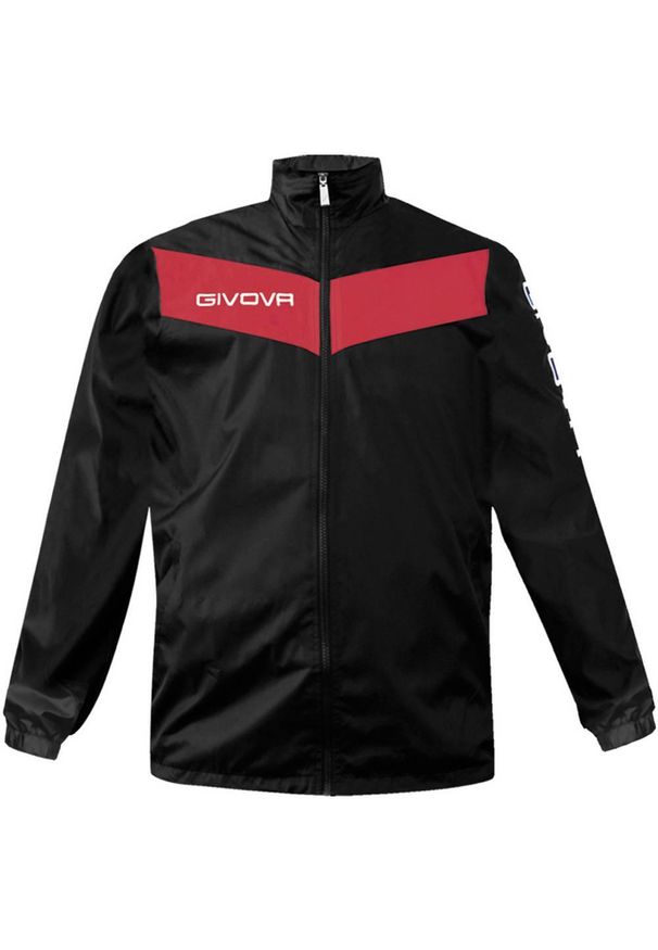 Givova - Męska Kurtka Wodoodporna Scudo. Kolor: czerwony, wielokolorowy, czarny. Sport: turystyka piesza