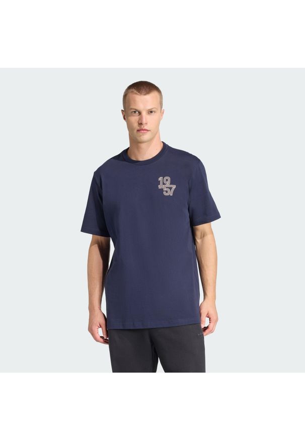 Adidas - Koszulka Real Madrid Heritage Heavy Cotton. Kolor: niebieski. Sport: piłka nożna