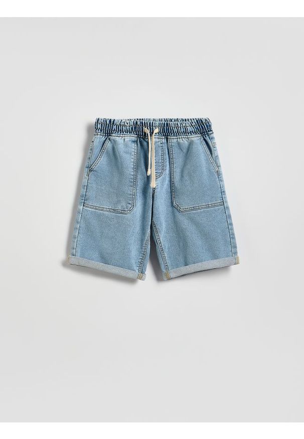Reserved - Jeansowe szorty - niebieski. Kolor: niebieski. Materiał: jeans