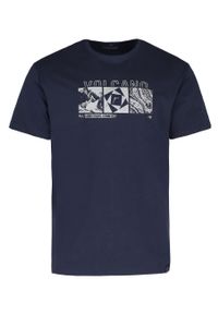 Volcano - T-shirt z outdoorowym nadrukiem, Comfort Fit, T-KELLY. Materiał: bawełna. Długość rękawa: krótki rękaw. Długość: krótkie. Wzór: nadruk