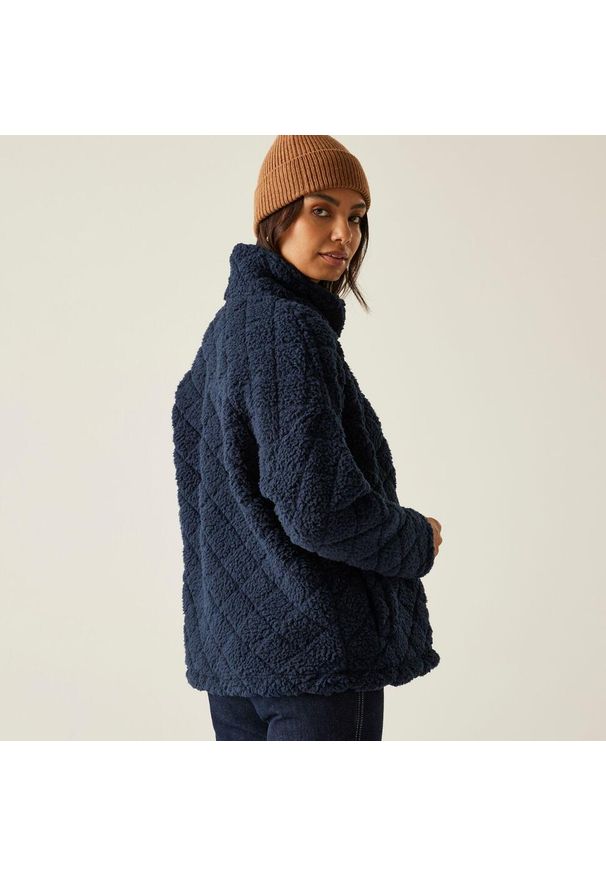 Regatta - Polar damski rozsuwany Alaiya. Kolor: niebieski. Materiał: polar. Wzór: ze splotem. Sport: turystyka piesza