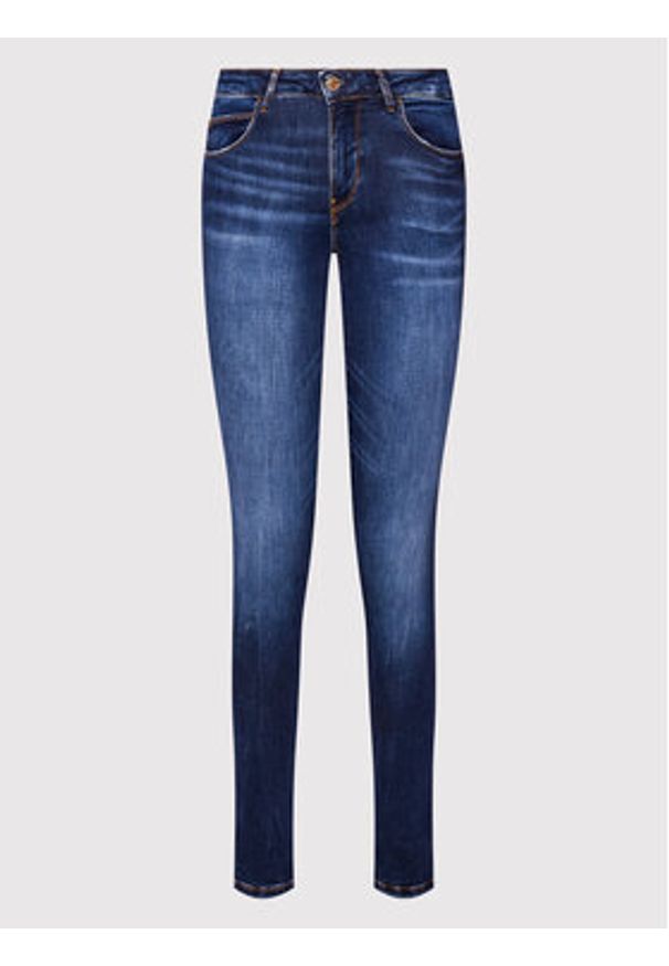 Guess Jeansy W2YAJ2 D4Q03 Niebieski Skinny Fit. Kolor: niebieski
