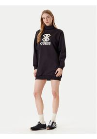 Guess Sukienka codzienna V5YK07 KCX22 Czarny Regular Fit. Okazja: na co dzień. Kolor: czarny. Materiał: syntetyk. Typ sukienki: proste. Styl: casual