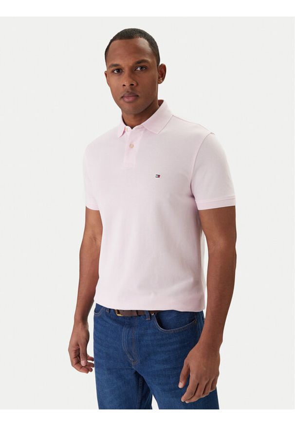 TOMMY HILFIGER - Tommy Hilfiger Polo 1985 MW0MW17770 Różowy Regular Fit. Typ kołnierza: polo. Kolor: różowy. Materiał: bawełna