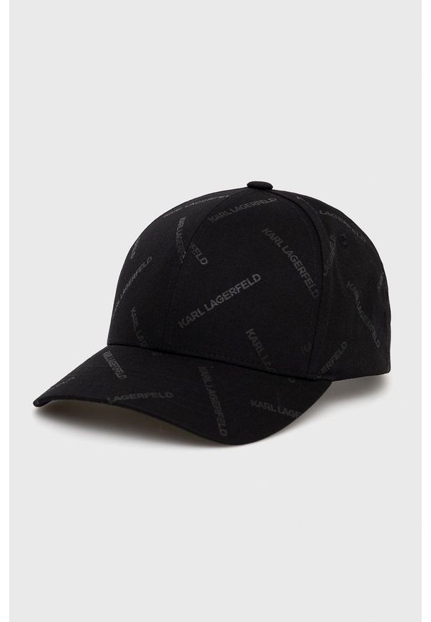 Karl Lagerfeld czapka 521123.805621 kolor czarny wzorzysta. Kolor: czarny