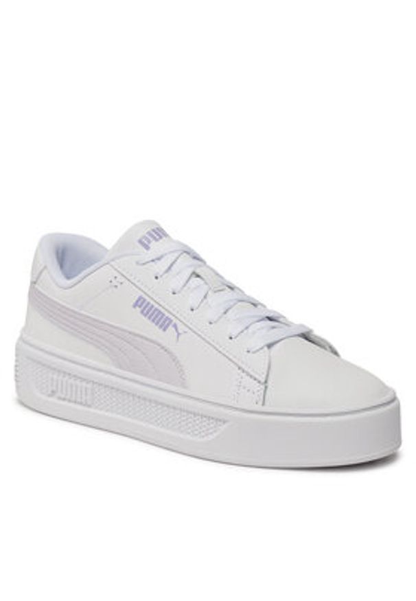 Puma Sneakersy Smash Platform v3 390758 06 Biały. Kolor: biały. Materiał: skóra. Obcas: na platformie