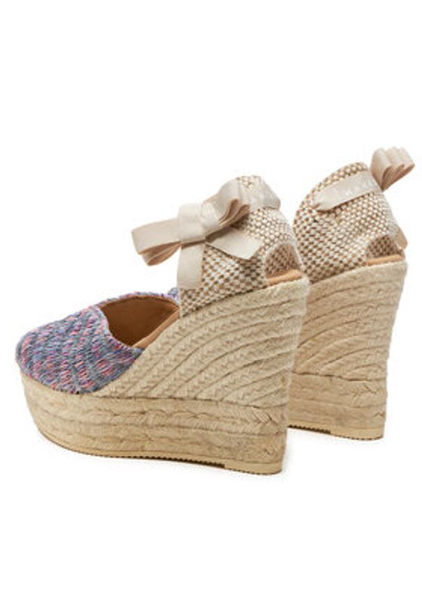 Manebi Espadryle Acapulco Heart-Shaped Wedge Espadrilles G 0.6 WH Różowy. Kolor: różowy. Materiał: materiał