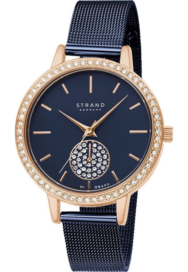 Zegarek Strand Zegarek damski Strand S705LXVLML CYRKONIE niebieski. Kolor: niebieski