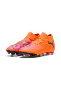 Puma - FUTURE 8 ULTIMATE FG Heat Fire-PUMA Black-Ravish Q4. Materiał: skóra. Sport: piłka nożna