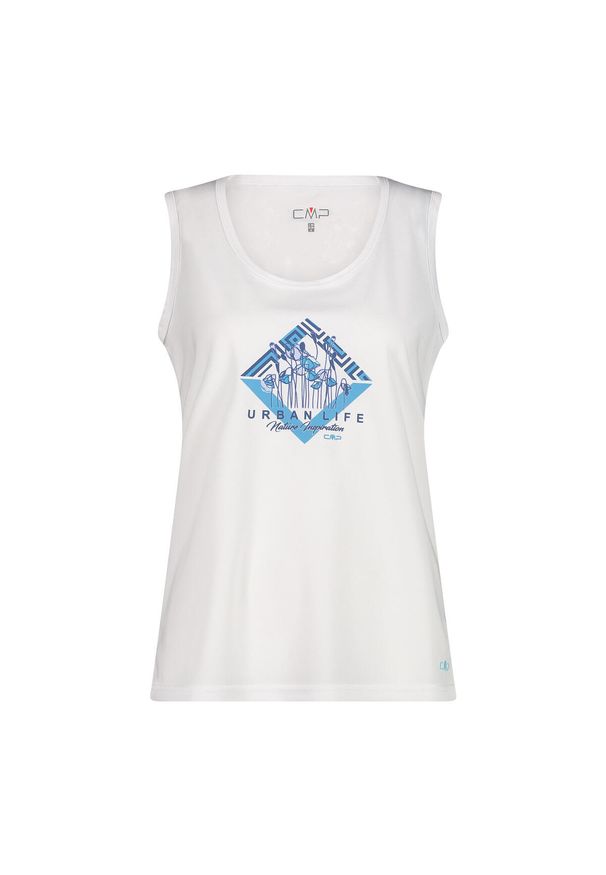 Damski tank top CMP. Kolor: biały. Długość rękawa: bez rękawów