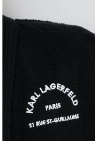 Karl Lagerfeld szlafrok kolor czarny. Kolor: czarny. Materiał: materiał, bawełna
