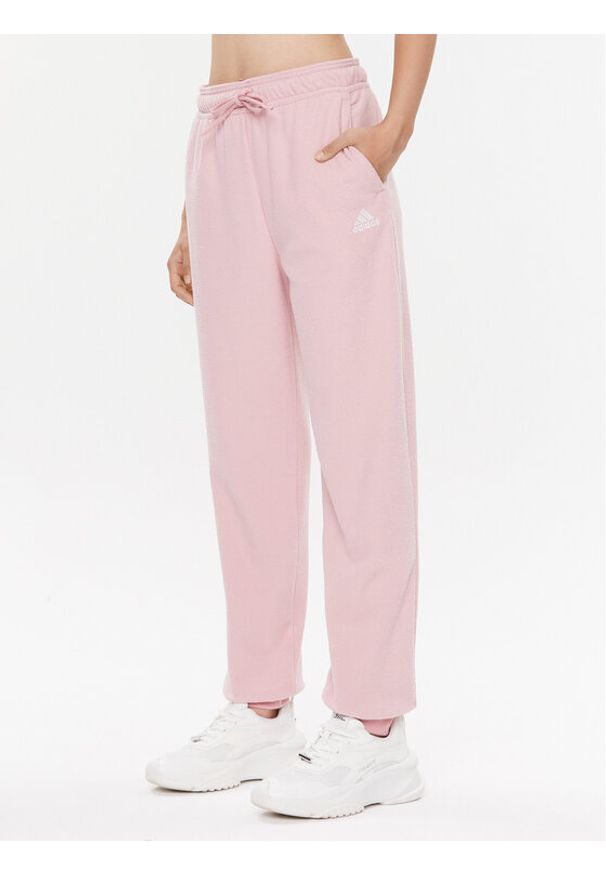 Adidas - adidas Spodnie dresowe IR8371 Różowy Regular Fit. Kolor: różowy. Materiał: syntetyk