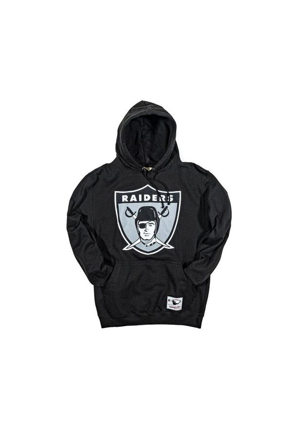 Mitchell & Ness - bluza z kapturem nfl Oakland Raiders. Typ kołnierza: kaptur. Kolor: czarny. Sport: piłka nożna