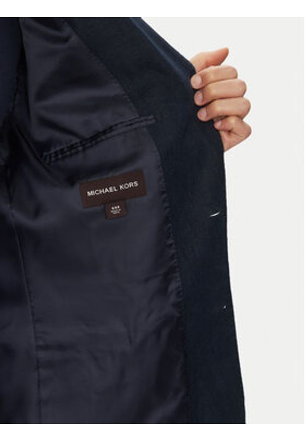 Michael Kors Marynarka CS5100TBEY Granatowy Slim Fit. Kolor: niebieski. Materiał: len