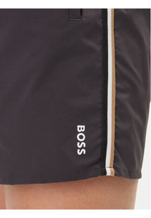 BOSS Szorty kąpielowe Iconic 50491594 Szary Regular Fit. Kolor: szary. Materiał: syntetyk