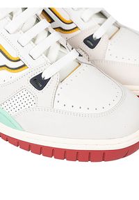 Bally Sneakersy "Kuba-T" | 6226048 | Kuba-T | Mężczyzna | Biały, Żółty, Szary, Turkusowy. Kolor: szary, biały, turkusowy, żółty, wielokolorowy. Materiał: tkanina, skóra. Wzór: nadruk, aplikacja