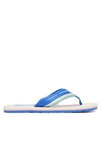 TOMMY HILFIGER - Tommy Hilfiger Japonki Patch Hilfiger Beach Sandal FM0FM05903 Niebieski. Kolor: niebieski. Materiał: materiał #6