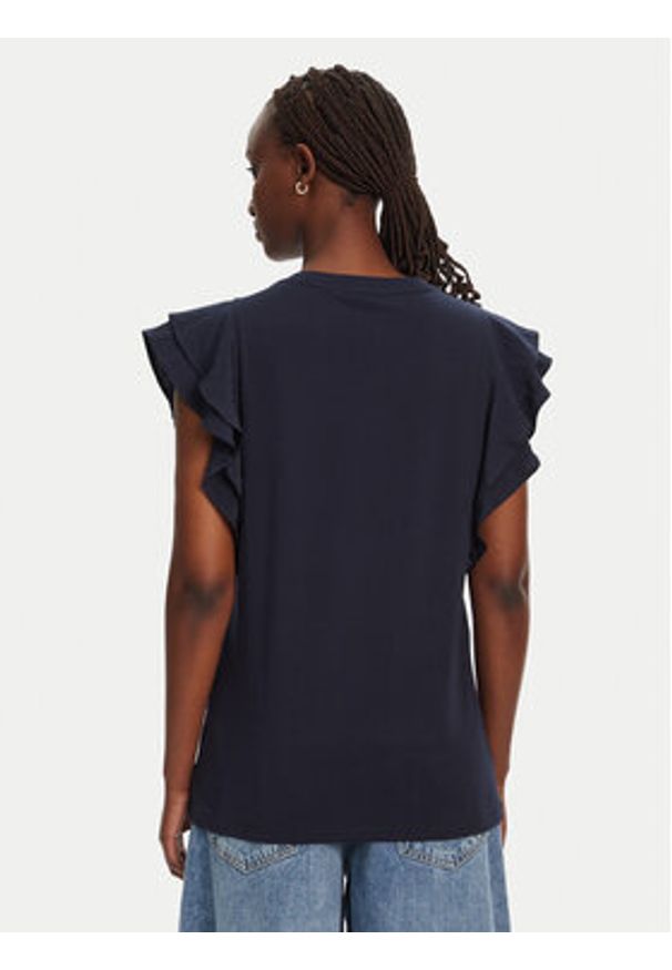 Liu Jo Bluzka TA5178 J5904 Granatowy Regular Fit. Kolor: niebieski. Materiał: bawełna