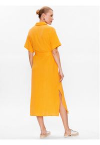Vero Moda Sukienka koszulowa Natali 10283129 Żółty Regular Fit. Kolor: żółty. Materiał: bawełna. Typ sukienki: koszulowe #4