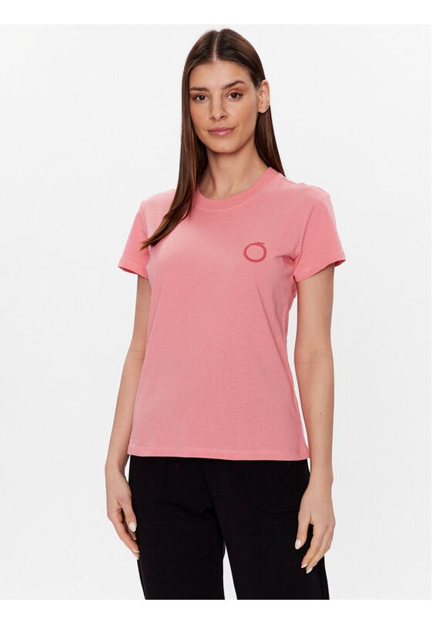 Trussardi Jeans - Trussardi T-Shirt Small Greyhound 56T00538 Różowy Regular Fit. Kolor: różowy. Materiał: bawełna