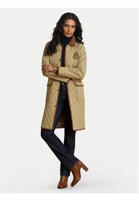 Lauren Ralph Lauren - LAUREN RALPH LAUREN Kurtka przejściowa Crested 3/4 Quilt 297P18059002 Beżowy Regular Fit. Kolor: beżowy. Materiał: syntetyk #6