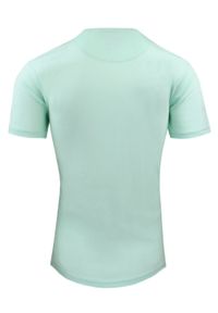Męski T-Shirt Jednokolorowy - Brave Soul - Kolor Miętowy. Okazja: na co dzień. Kolor: miętowy. Materiał: bawełna. Sezon: wiosna, lato. Styl: casual