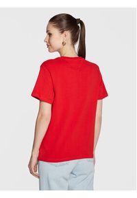 Tommy Jeans T-Shirt Varsity DW0DW14919 Czerwony Loose Fit. Kolor: czerwony. Materiał: bawełna #3
