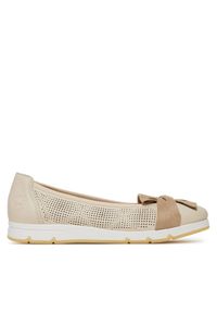 Rieker Baleriny CEO-L3066-60 Beżowy. Kolor: beżowy. Materiał: materiał #1