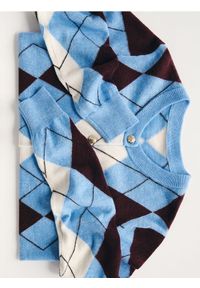 Reserved - Wełniany kardigan ze wzorem - wielobarwny. Materiał: wełna #1