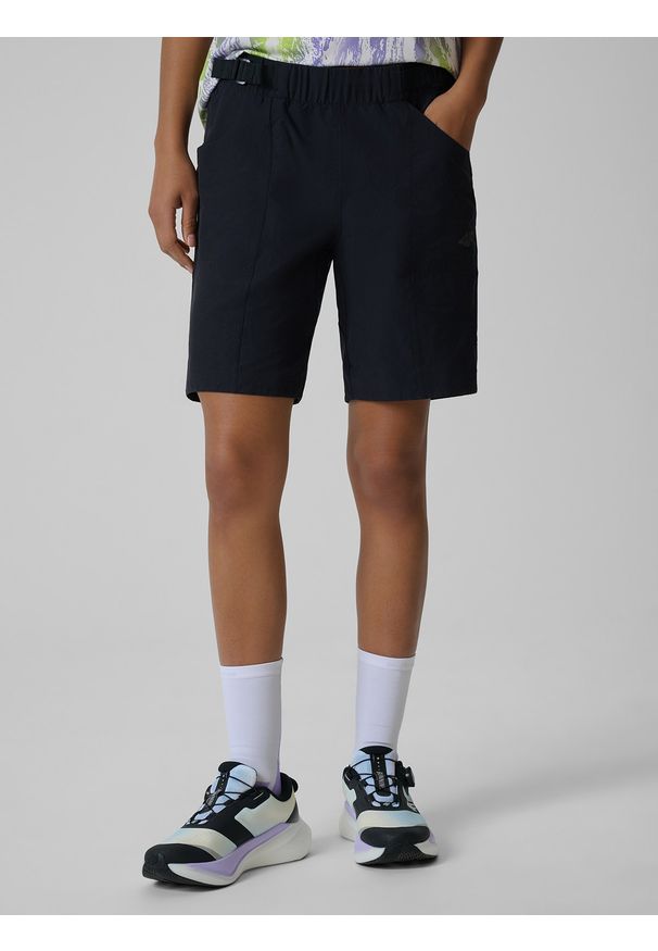 4f - 4F Spodenki kolarskie damskie - czarne M. Kolor: czarny. Materiał: dzianina, materiał, włókno. Sport: kolarstwo