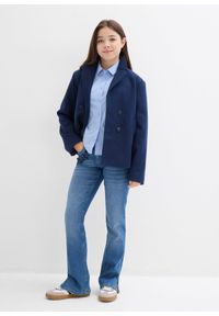 bonprix - Dżinsy bootcut ze średnim stanem. Kolor: niebieski