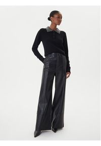 ICONA Sweter RI5KT005 Czarny Regular Fit. Kolor: czarny. Materiał: wełna #3