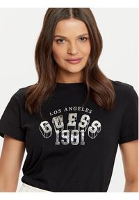 Guess T-Shirt V5RI06 I3Z14 Czarny Regular Fit. Kolor: czarny. Materiał: bawełna