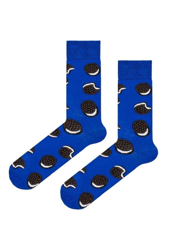 His Story - Skarpetki Bawełniane - Tematyczne - Oreo, Niebieskie. Kolor: niebieski. Materiał: elastan, bawełna, poliamid