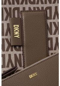 DKNY - Dkny torebka kolor brązowy. Kolor: brązowy. Rodzaj torebki: na ramię #3